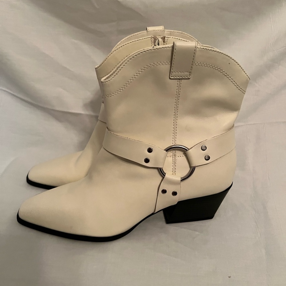 Elegant Ivory Ankle Boots